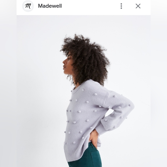 Madewell Brockton Sweater XS Purple Bobble - Picture 4 of 11